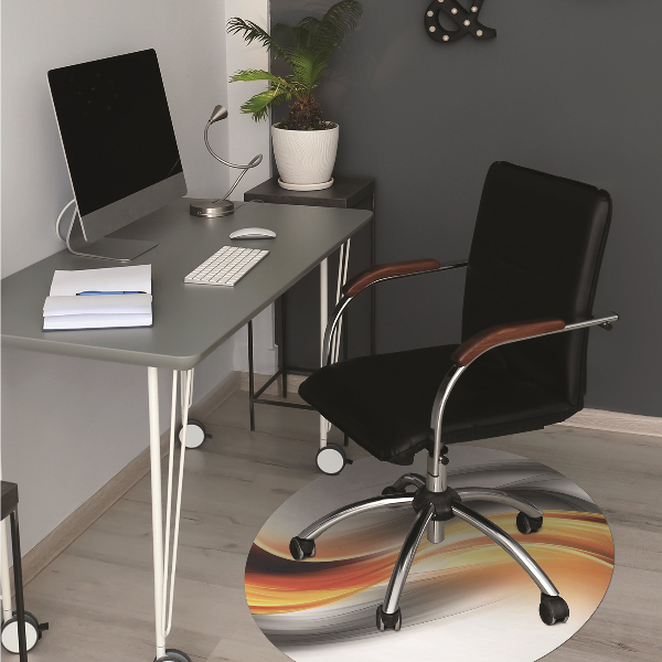 Computer chair mat Abstraction orange
