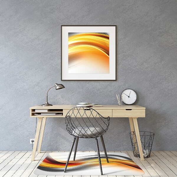 Computer chair mat Abstraction orange
