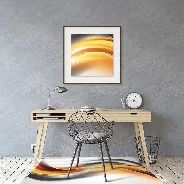Computer chair mat Abstraction orange