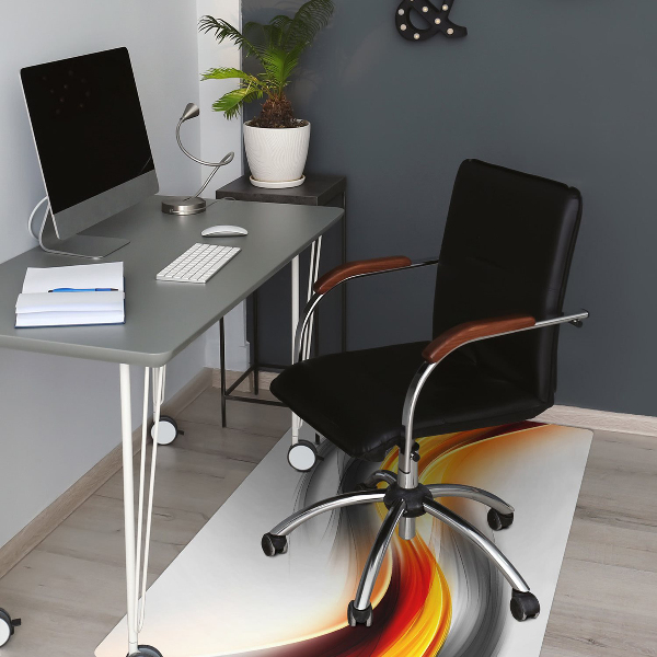 Computer chair mat Abstraction orange