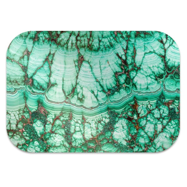 Desk chair mat Marble turquoise