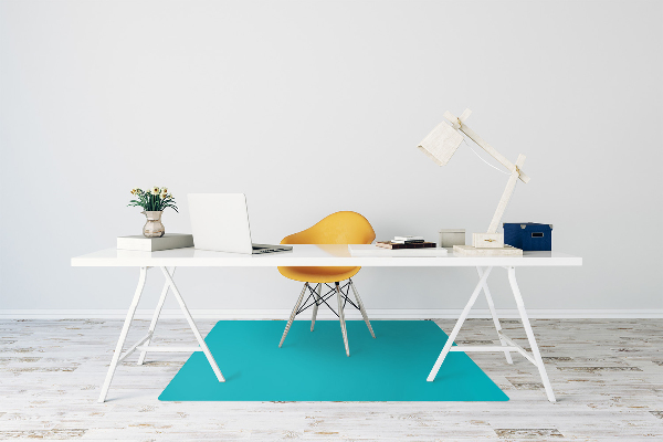 Desk chair floor protector Color dark turquoise