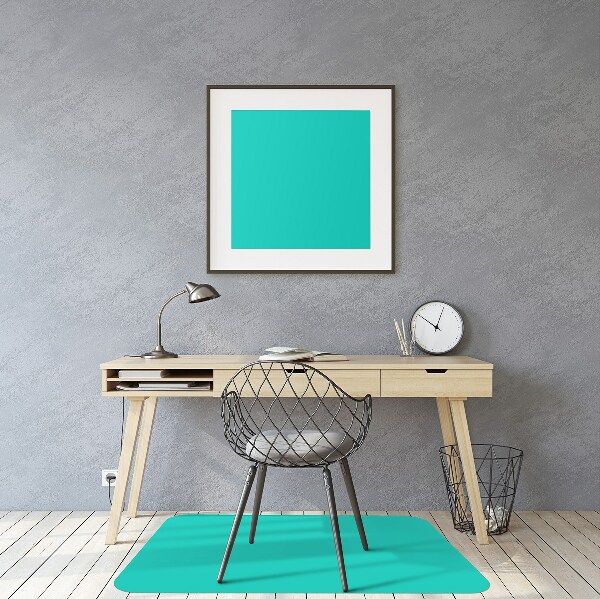 Office chair floor protector Turquoise