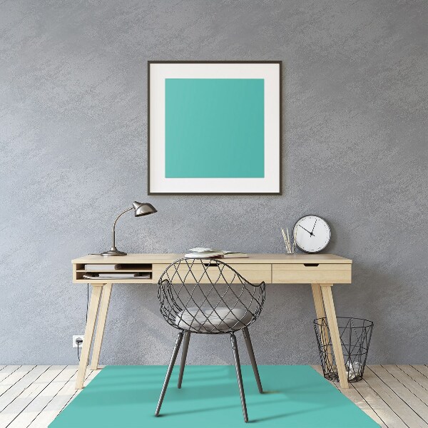 Office chair floor protector Turquoise