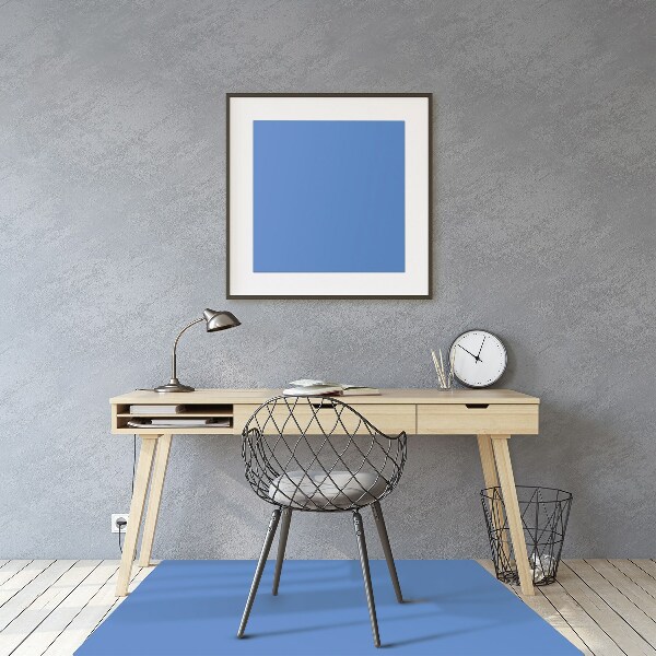 Office chair mat color Azure