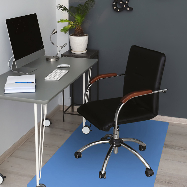 Office chair mat color Azure