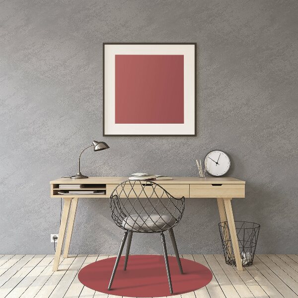 Computer chair mat Dark red color