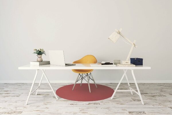 Computer chair mat Dark red color