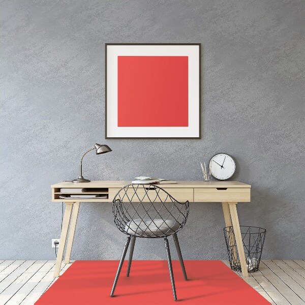 Office chair floor protector Bright red color