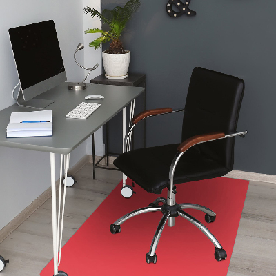 Office chair floor protector Bright red color