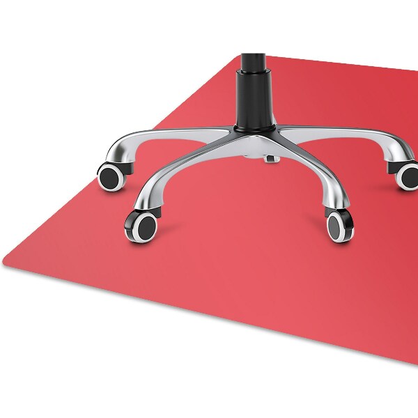 Office chair floor protector Bright red color