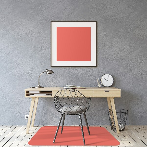 Office chair mat Pastel color orange