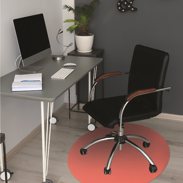 Office chair mat Orange color red