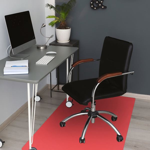 Office chair mat Orange color red