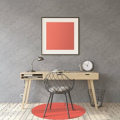 Office chair mat Orange color red