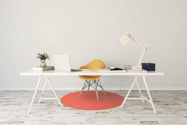 Office chair mat Orange color red
