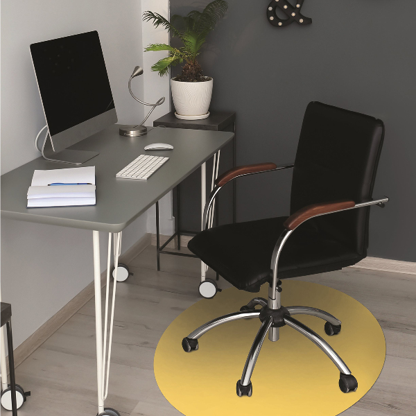Desk chair mat Bright yellow color