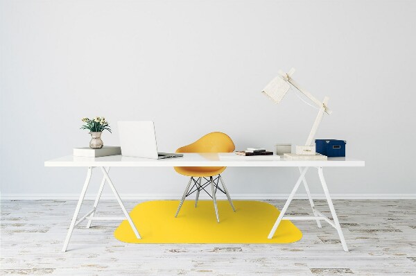 Desk chair mat Bright yellow color