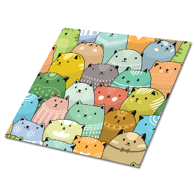 Vinyl flooring wall tiles Colorful cats