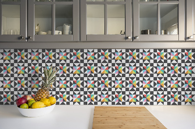 PCV tiles Geometric colorful motif