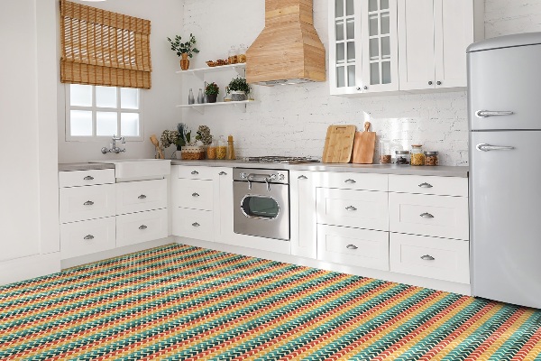 Vinyl wall floor panels Retro pattern