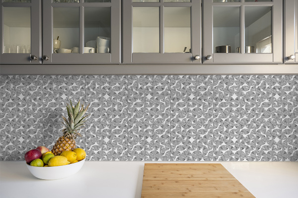 PCV tiles Geometric gray motif