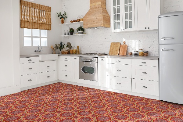 PCV paneling flooring Arabic floral pattern