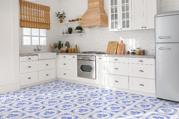 PCV paneling flooring Azulejos flower