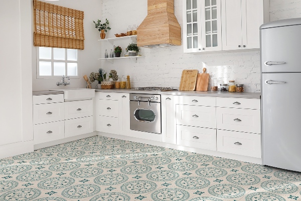 Vinyl tiles Oriental theme