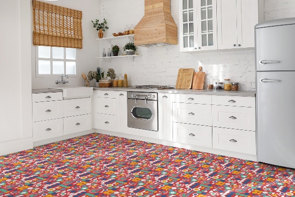 PCV paneling flooring Geometric vintage pattern