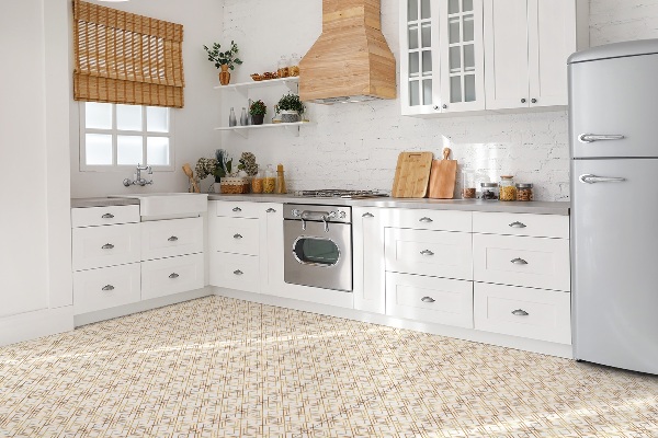 PCV paneling flooring Golden lines