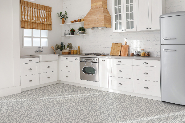 Vinyl tiles Geometric gray patterns