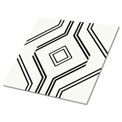 Vinyl tiles Geometric black lines