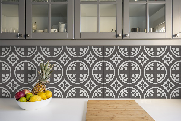 Vinyl tiles Oriental gray pattern