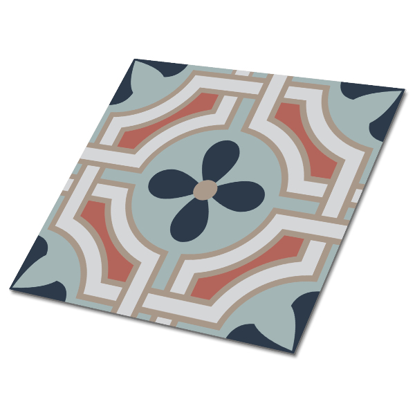 Self adhesive vinyl tiles Floral colorful pattern
