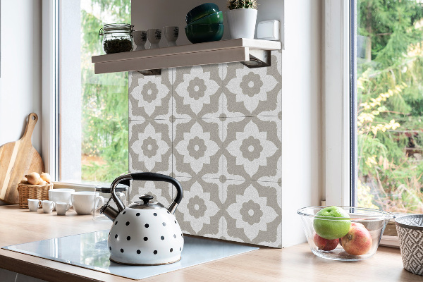 Self adhesive vinyl tiles Arabic flower