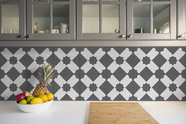 Vinyl floor wall tiles Geometric gray pattern
