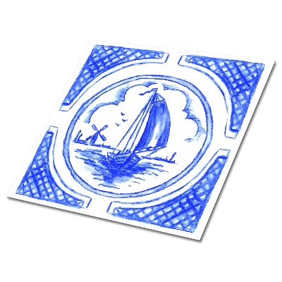 Vinyl tiles Azulejos the boat
