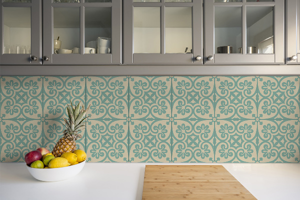 Vinyl floor wall tiles Oriental climates in green