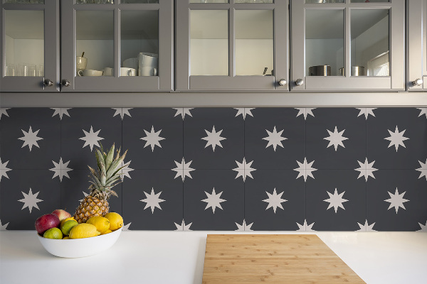 Vinyl floor wall tiles Star in the square