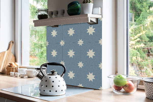 Vinyl floor wall tiles A seven-pointed star