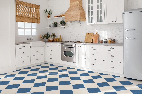 Vinyl floor wall tiles Blue diamond