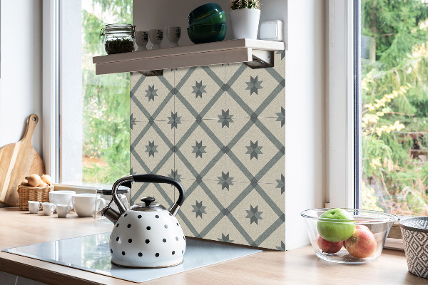Vinyl floor wall tiles Geometric beige pattern