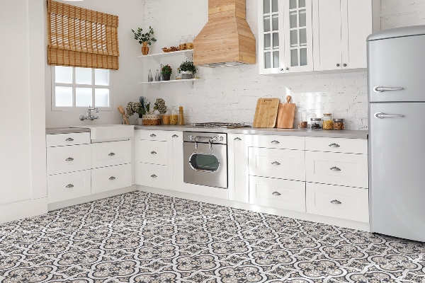 Vinyl flooring wall tiles Leafy ornament