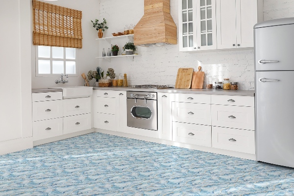 Vinyl tiles on wall floor Winter marble