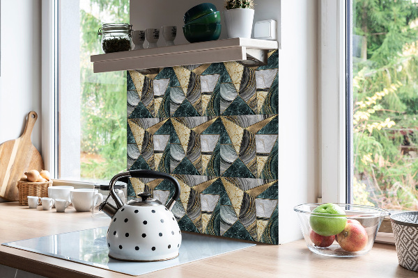 Vinyl tiles on wall floor Art Deco abstraction