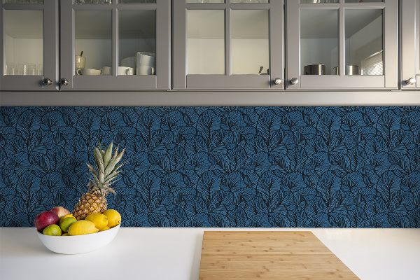 Sticky vinyl tiles Retro leaves