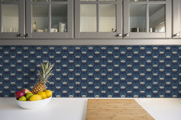 Sticky vinyl tiles Vintage eyes pattern
