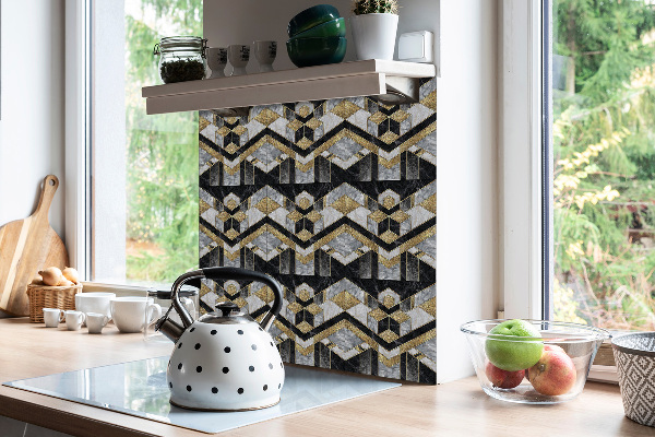 Sticky vinyl tiles Geometric illusion