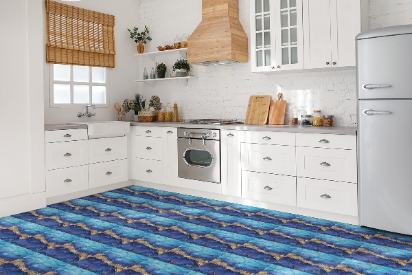 Sticky vinyl tiles The marble sea